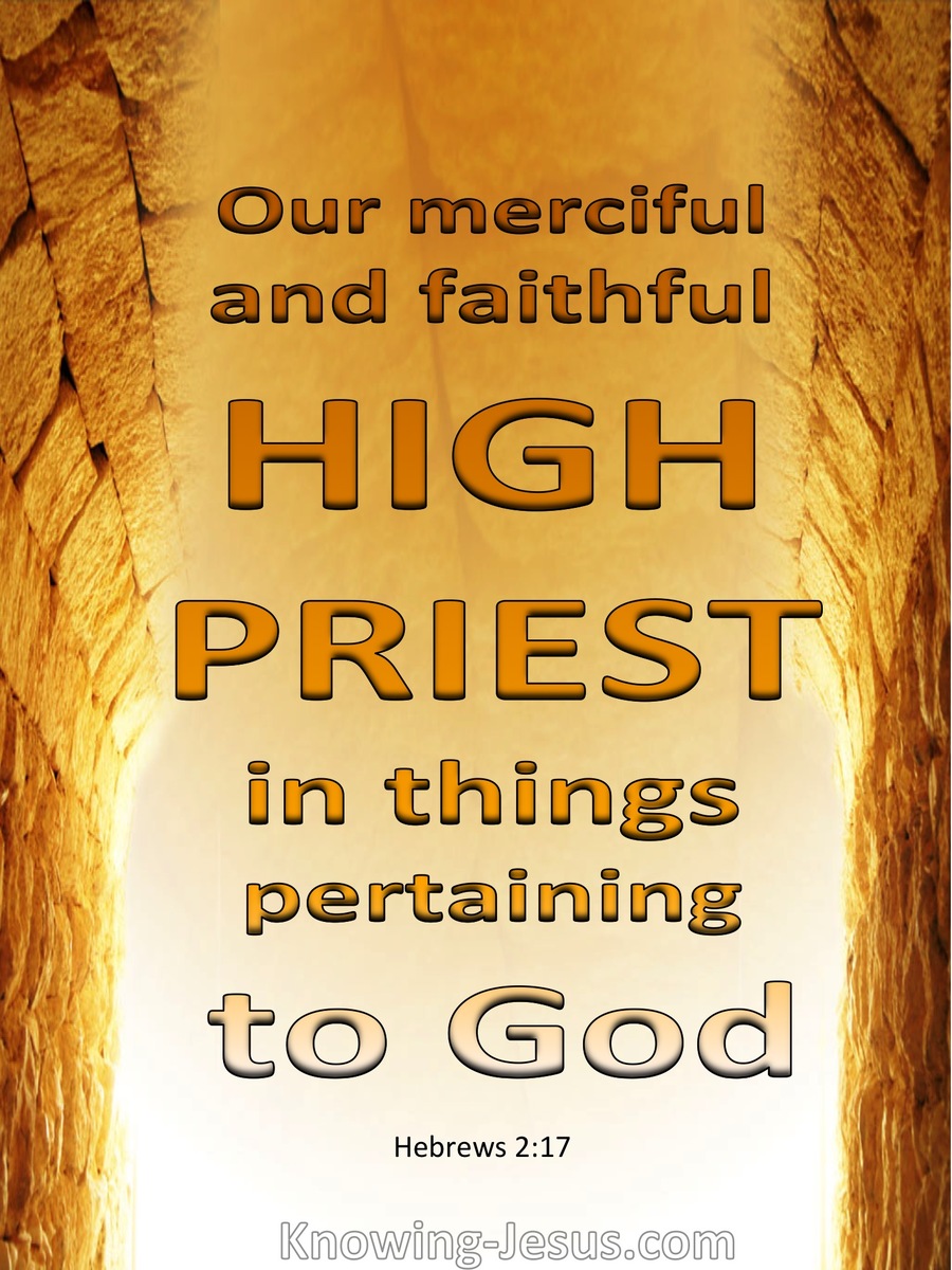 Hebrews 2:17 Our Merciful And Faithful High Priest (yellow)